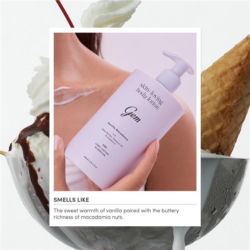 Gem Skin-Loving Vanilla Macadamia Body Lotion 400ml