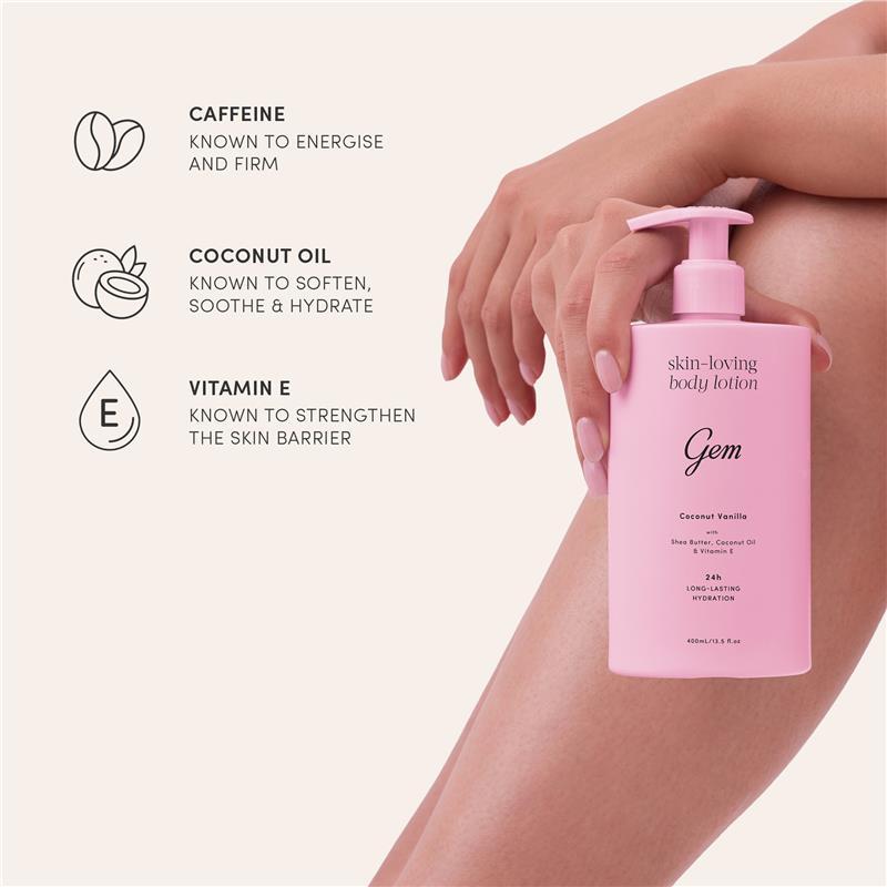 Gem Skin-Loving Coconut Vanilla Body Lotion 400ml