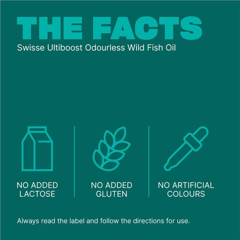 Swisse Ultiboost Odourless Wild Fish Oil 1000mg 250 Capsules