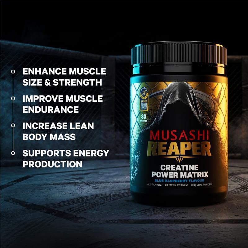Musashi Reaper Creatine Power Matrix Blue Raspberry 300g
