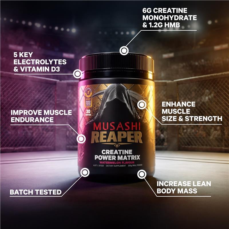 Musashi Reaper Creatine Power Matrix Watermelon 300g