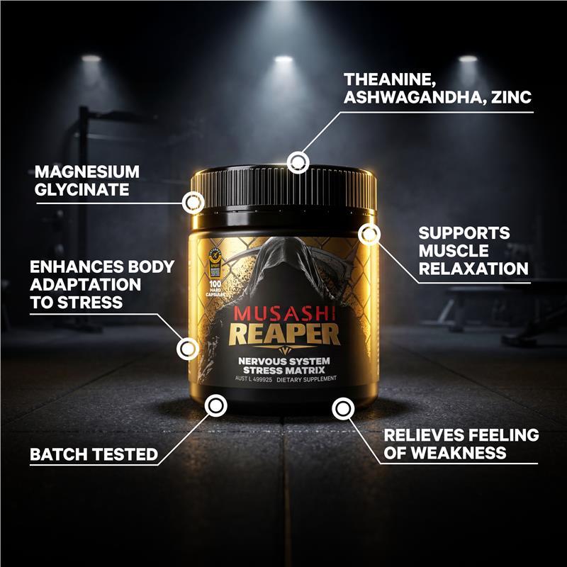 Musashi Reaper Nervous System Stress Matrix 100 Capsules