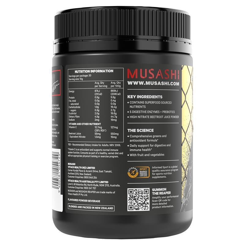 Musashi Reaper Performance Greens+ Tropical 300g