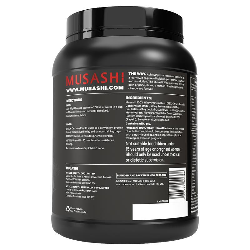 Musashi 100% Whey + Creatine Vanilla 900g