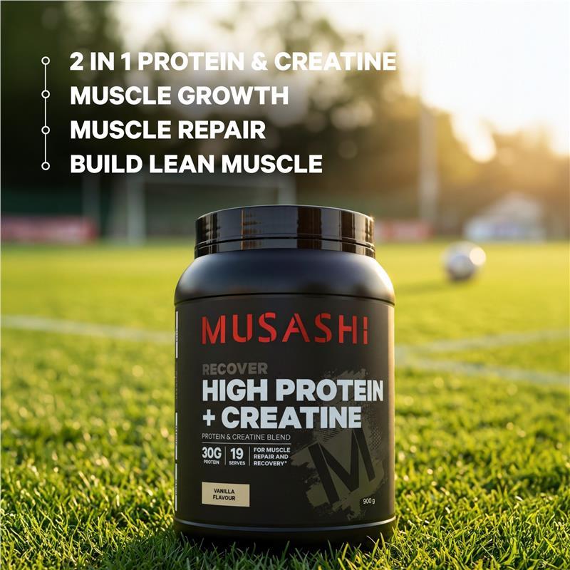 Musashi High Protein + Creatine Chocolate 900g