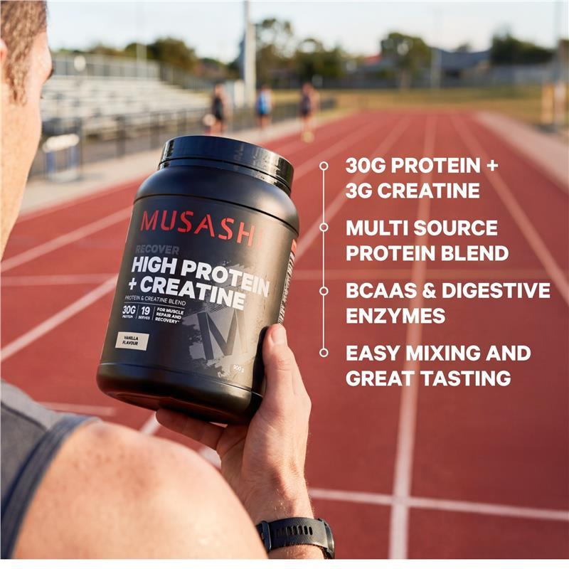 Musashi High Protein + Creatine Chocolate 900g