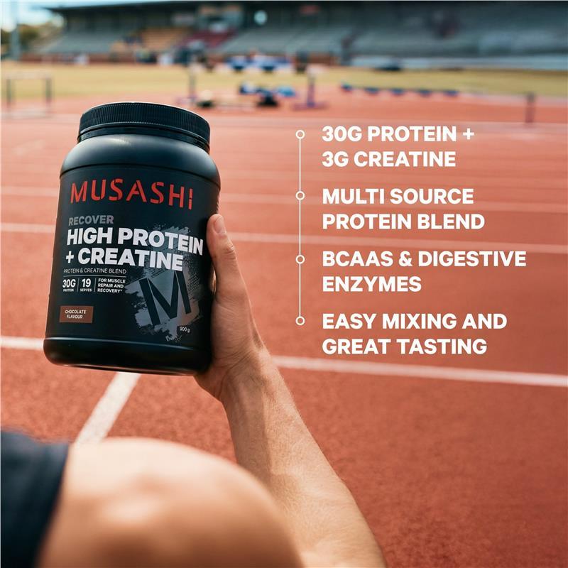 Musashi High Protein + Creatine Vanilla 900g