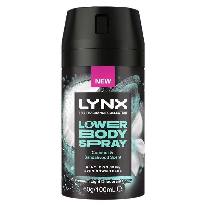 Lynx Lower Body Spray Coconut & Sandalwood Scent 100ml