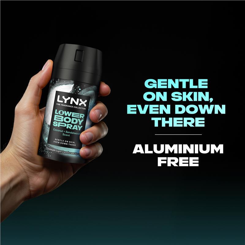 Lynx Lower Body Spray Coconut & Sandalwood Scent 100ml