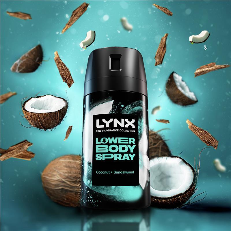 Lynx Lower Body Spray Coconut & Sandalwood Scent 100ml