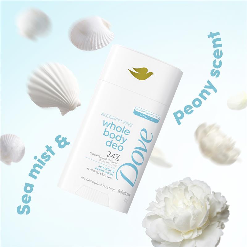 Dove Women Whole Body Deodorant Stick Sea Mist & Peony 81g