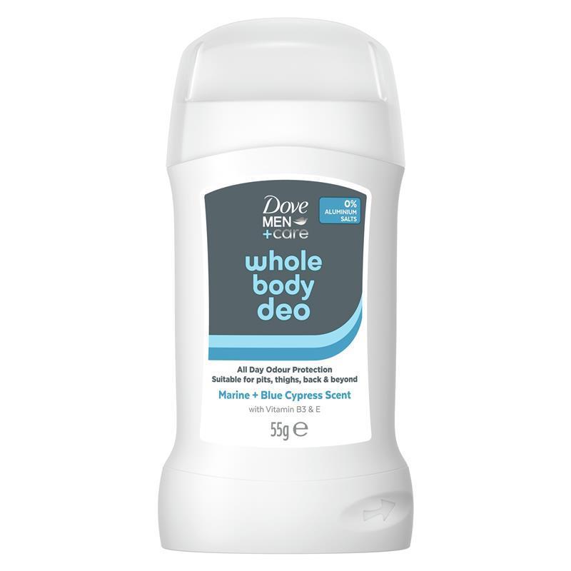 Dove Men+ Care Whole Body Deodorant Stick Marine & Blue Cypress 55g