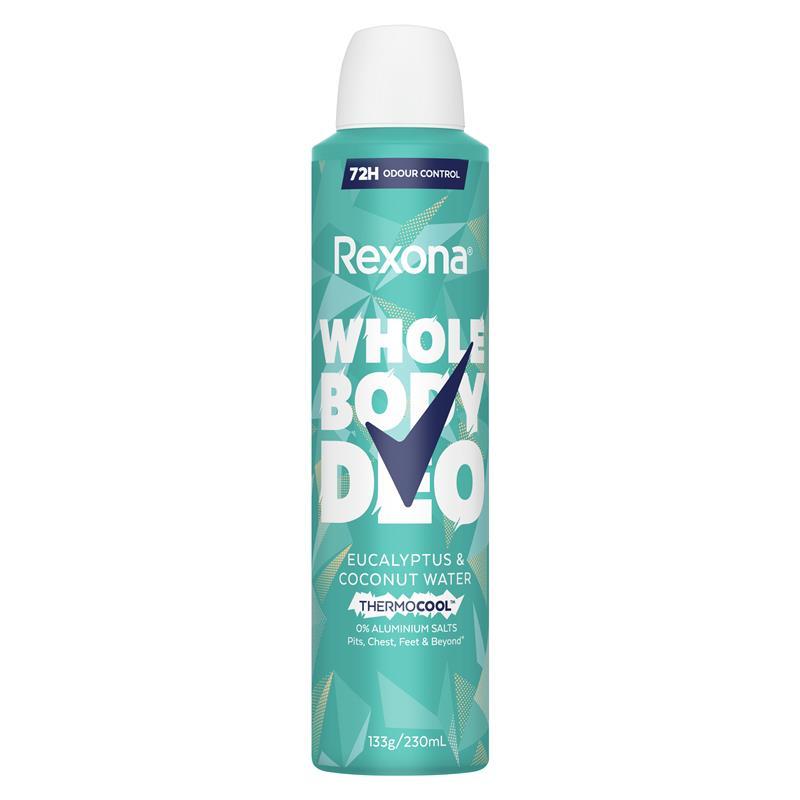 Rexona Women Whole Body Deodorant Aerosol Thermocool Eucalyptus & Coconut Water 230ml
