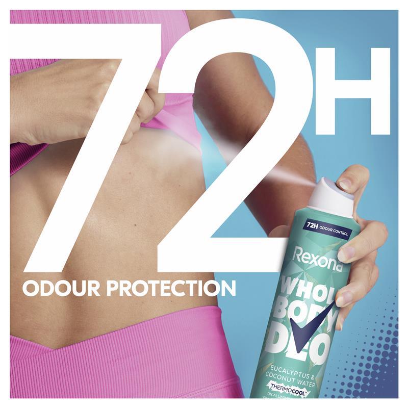 Rexona Women Whole Body Deodorant Aerosol Thermocool Eucalyptus & Coconut Water 230ml