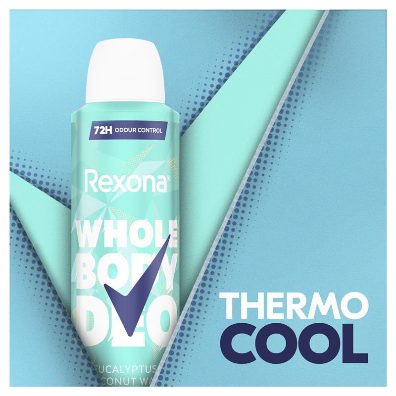 Rexona Women Whole Body Deodorant Aerosol Thermocool Eucalyptus & Coconut Water 230ml