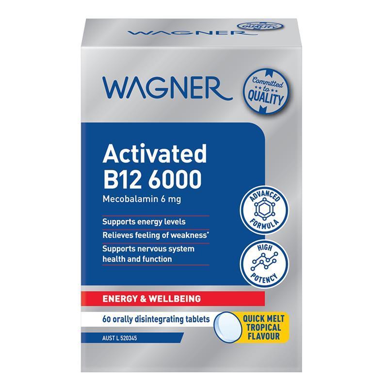 Wagner Activated B12 6000 60 Orally Disintegrating Tablets