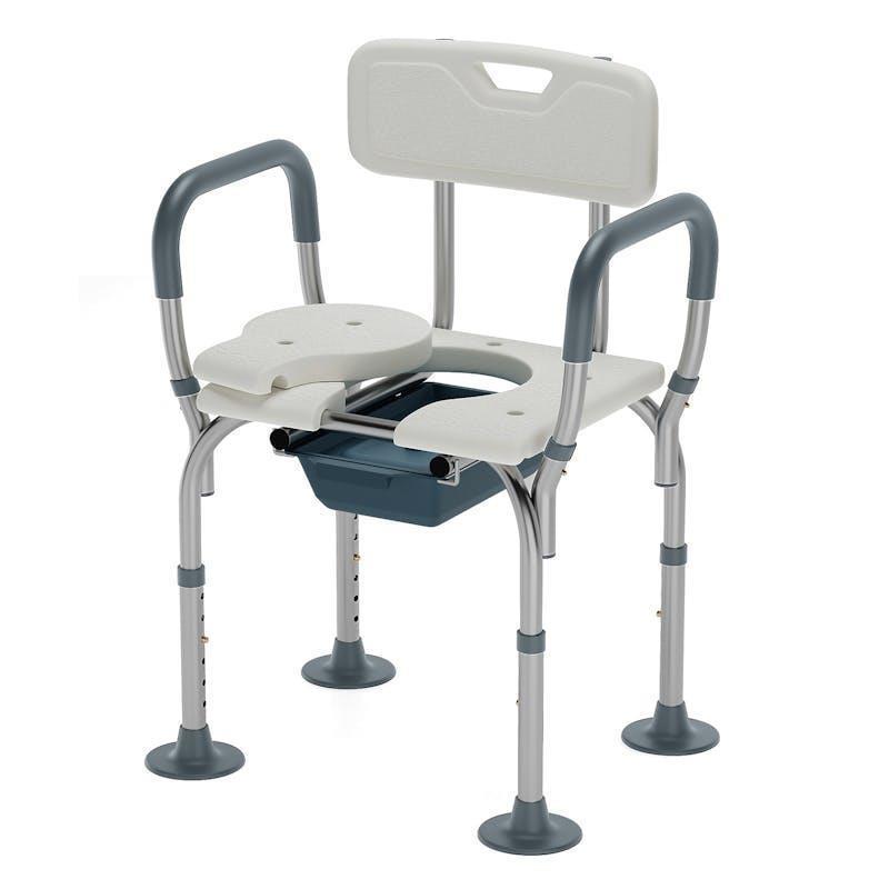 Altus Shower Chair With Commode Height Adjustable Aluminium Frame 1Unit