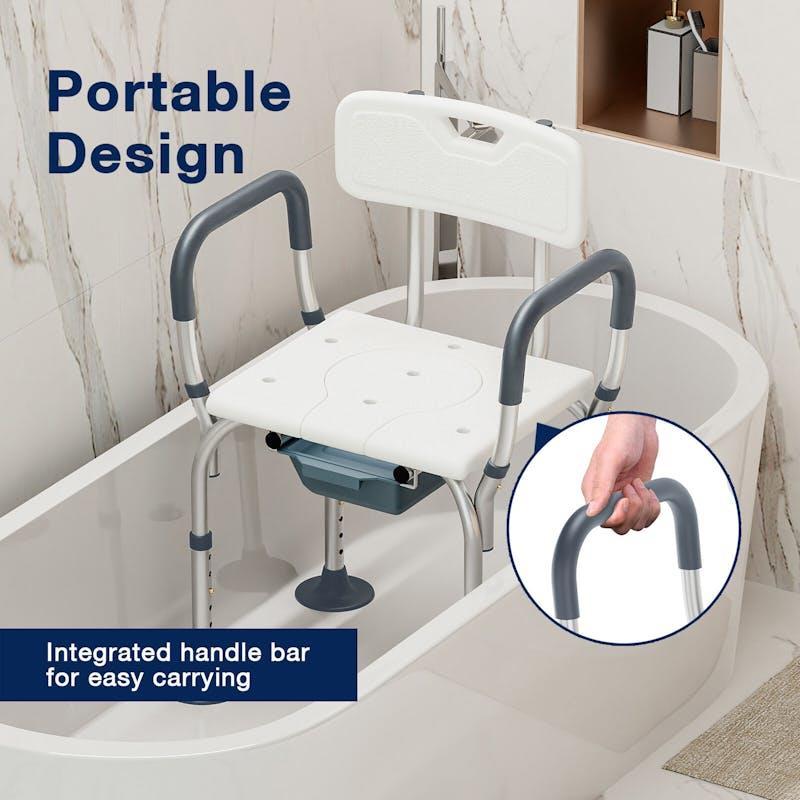 Altus Shower Chair With Commode Height Adjustable Aluminium Frame 1Unit