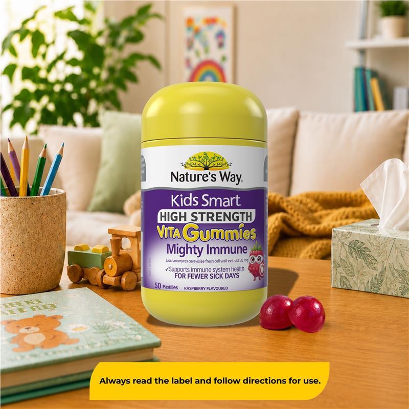 Nature's Way Kids Smart Vita Gummies High Strength Mighty Immune 50 Pastilles