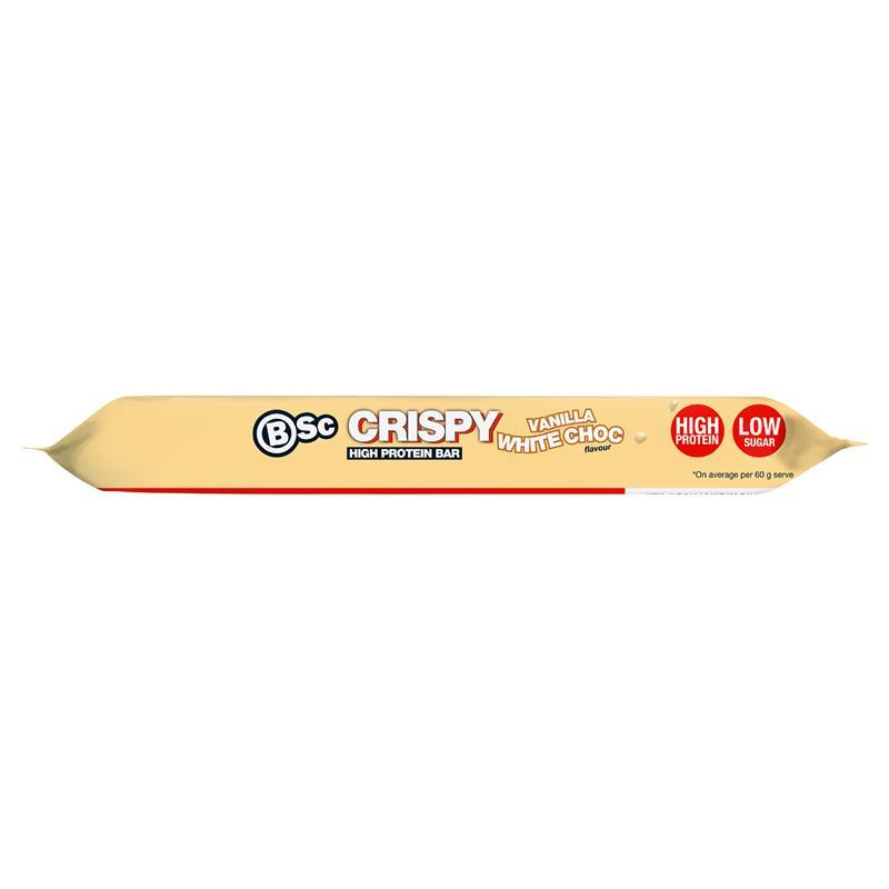 BSc Crispy Protein Bar Vanilla White Choc 60g