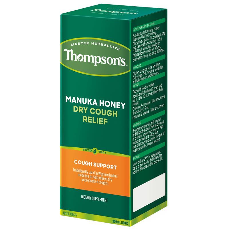 Thompson’s Manuka Honey Dry Cough Relief 200ml