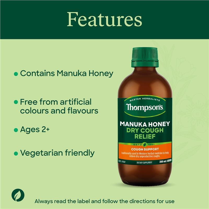 Thompson’s Manuka Honey Dry Cough Relief 200ml