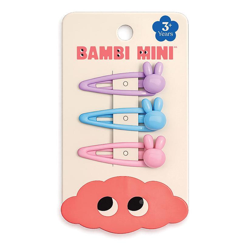 Bambi Mini Co. Accessories Bunny Snap Clips Lilac/Blue/Pink