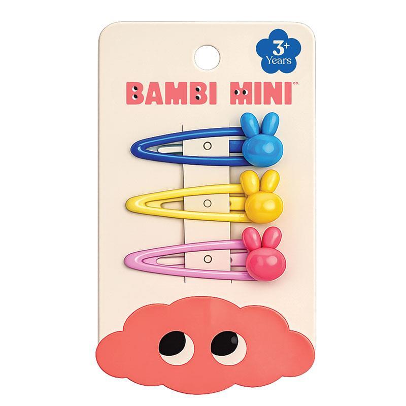 Bambi Mini Co. Accessories Bunny Snap Clips Blue/Yellow/Pink