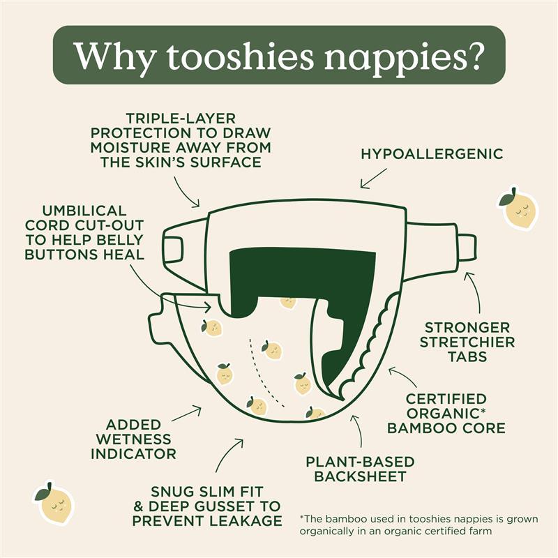 Tooshies Nappies Size 0 Little Bubs 2-4kg 25 pack