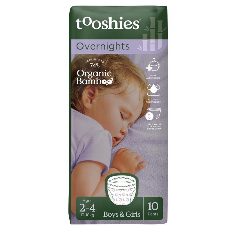 Tooshies Overnights Age 2-4 10 pack