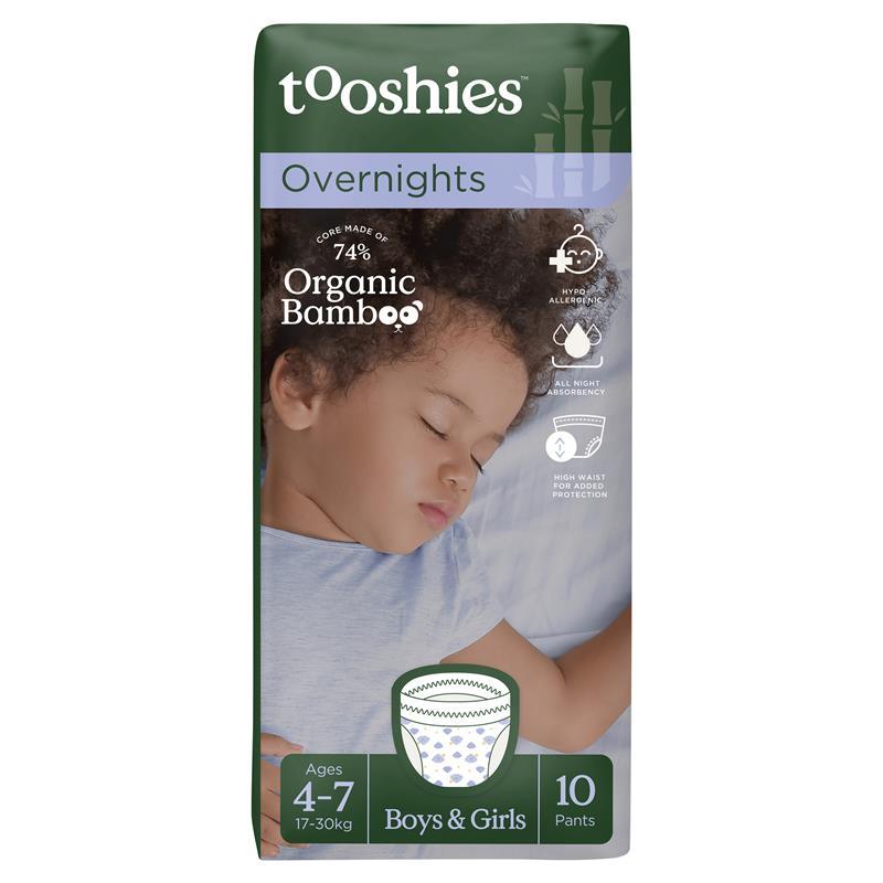 Tooshies Overnights Age 4-7 10 pack