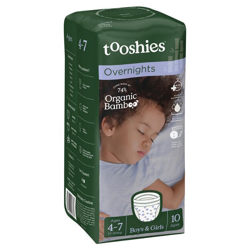 Tooshies Overnights Age 4-7 10 pack