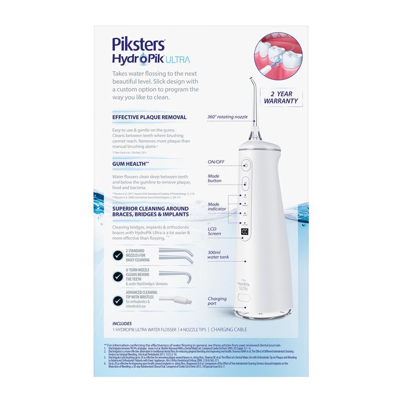 Piksters HydroPik Ultra Water Flosser White