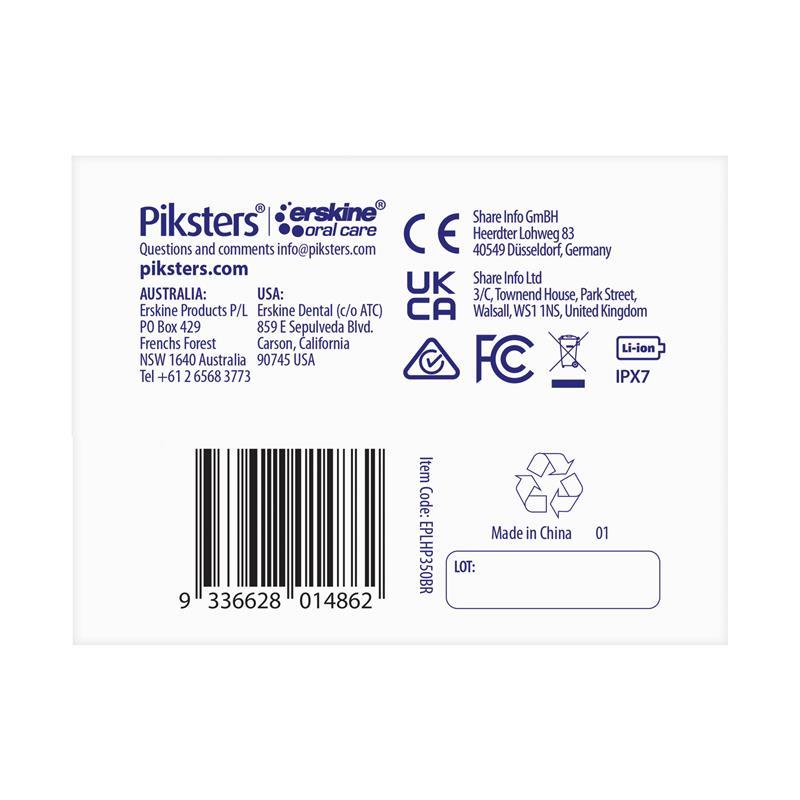 Piksters Hydropik Water Flosser 350ml Black