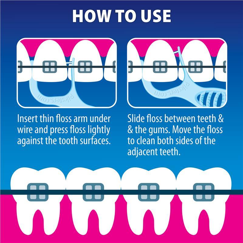 Piksters SupaGRIP Braces Floss Picks 20 Pack