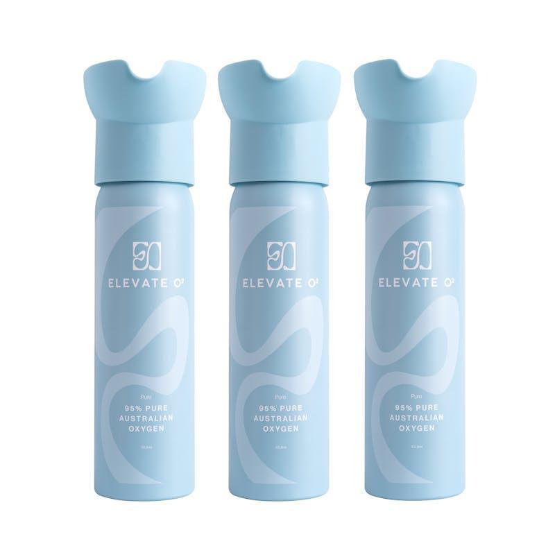 Elevate O2 95% Pure Australian Oxygen Natural 3 Pack