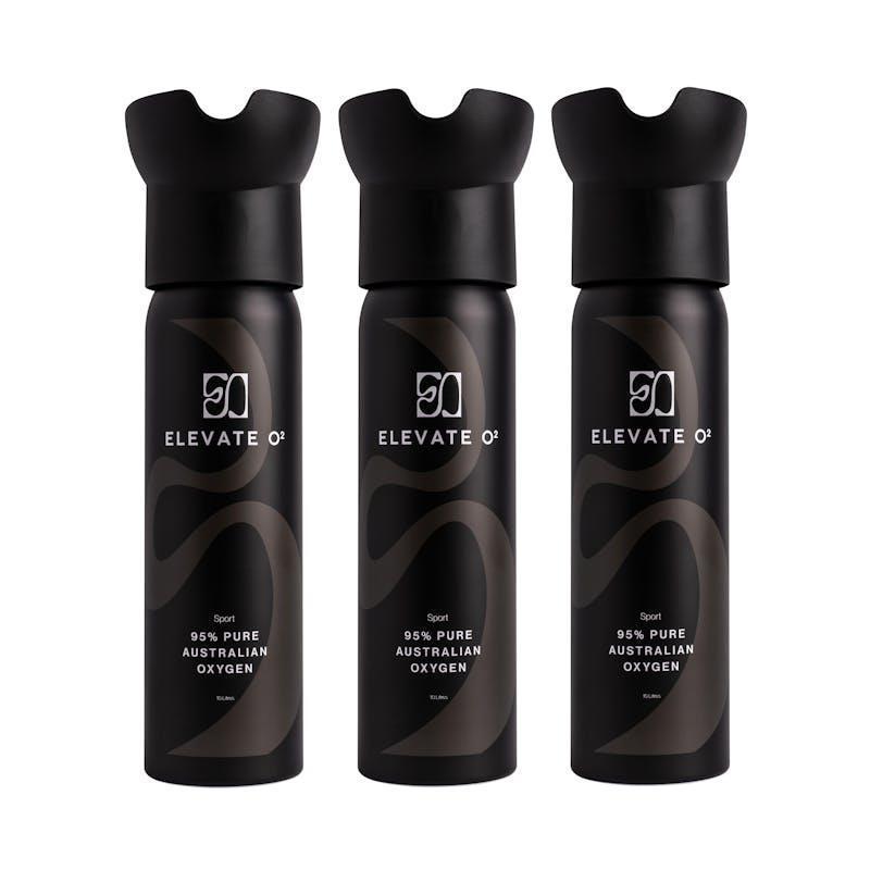 Elevate O2 95% Pure Australian Oxygen Sport 3 Pack