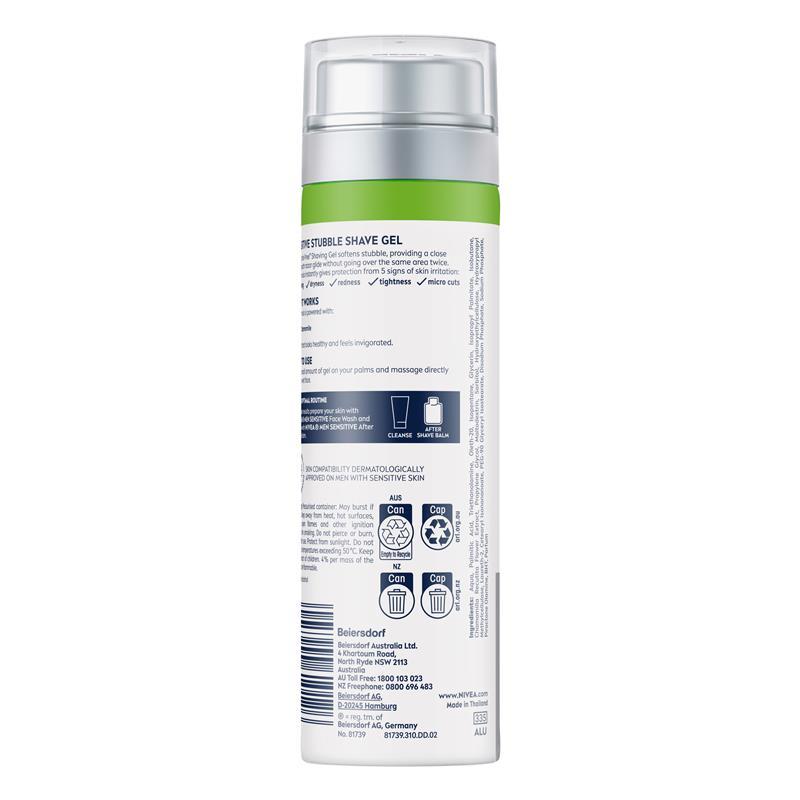 NIVEA MEN Sensitive Stubble Shave Gel 200ml