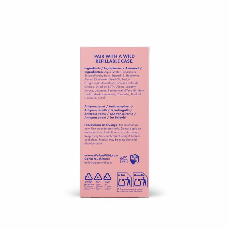 Wild Deodorant Antiperspirant Roll On Refill Cotton & Sea Salt 50ml