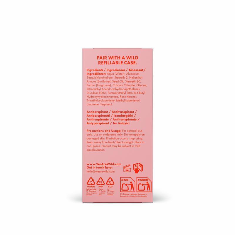 Wild Deodorant Antiperspirant Roll On Refill Honey & Cactus Flower 50ml