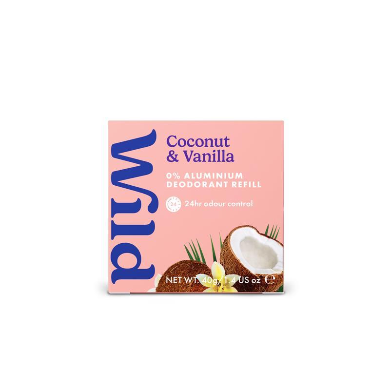 Wild Deodorant Stick Refill Fresh Coconut & Vanilla 40g