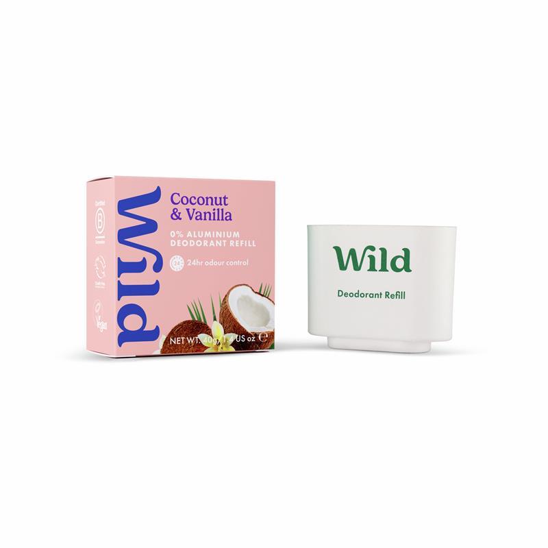 Wild Deodorant Stick Refill Fresh Coconut & Vanilla 40g