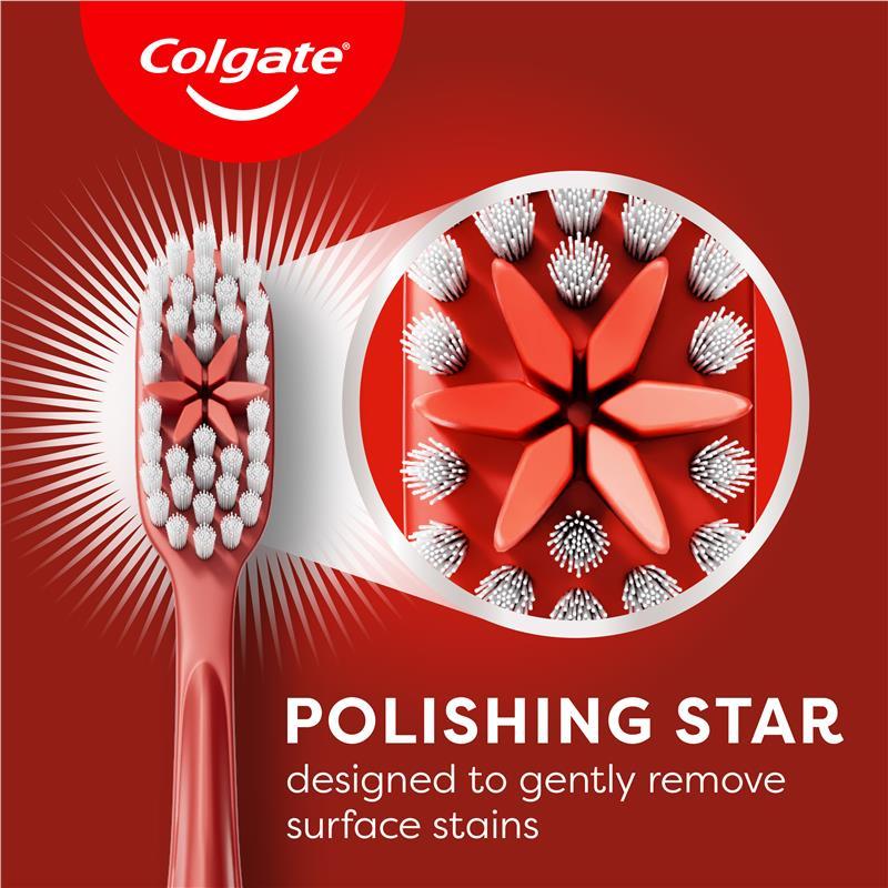Colgate Toothbrush Brilliant Star White Medium 3 Pack
