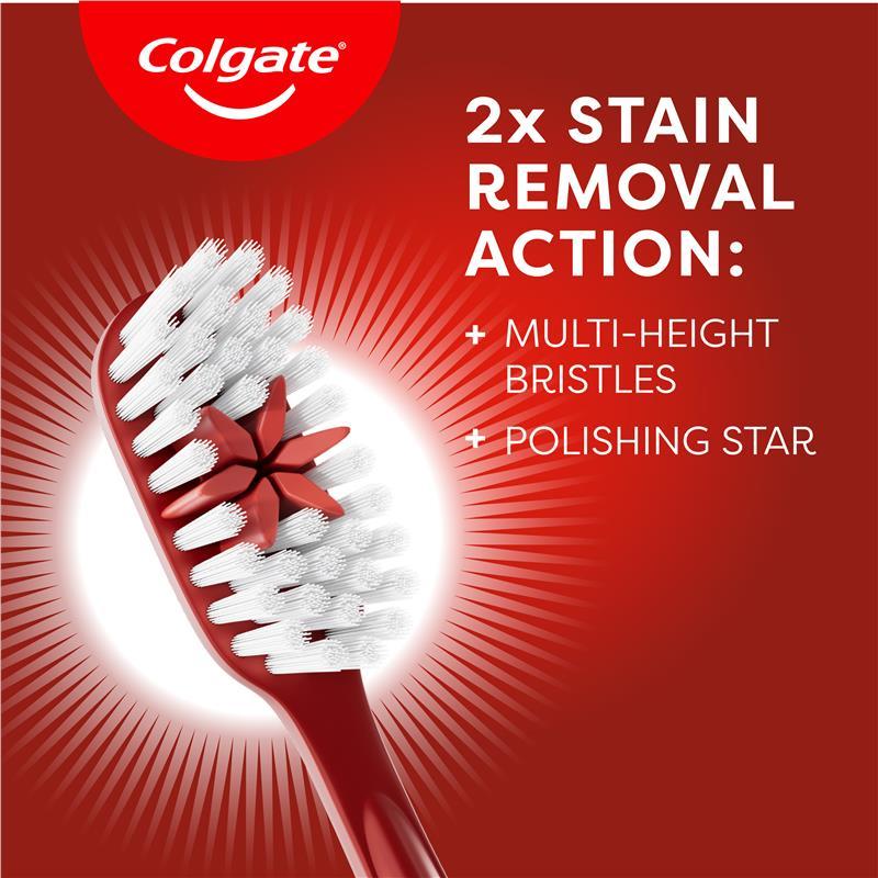 Colgate Toothbrush Brilliant Star White Medium 3 Pack