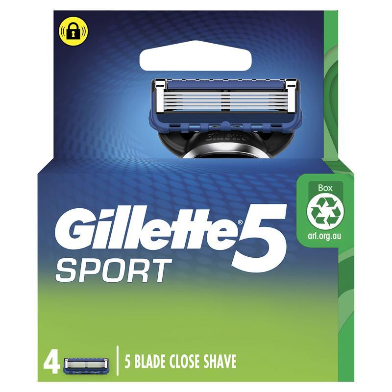 Gillette 5 Sport Razor Blades 4 Pack