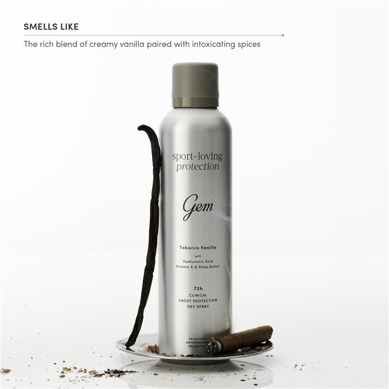 Gem Sport-Loving Clinical Antiperspirant Aerosol Tobacco Vanilla 207ml