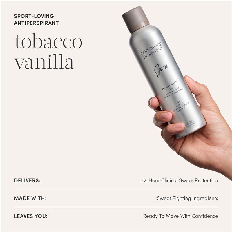 Gem Sport-Loving Clinical Antiperspirant Aerosol Tobacco Vanilla 207ml