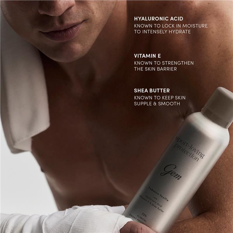 Gem Sport-Loving Clinical Antiperspirant Aerosol Tobacco Vanilla 207ml