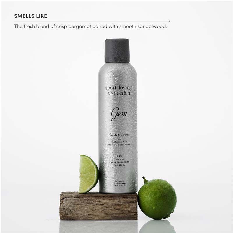 Gem Sport-Loving Clinical Antiperspirant Aerosol Freshly Showered 207ml