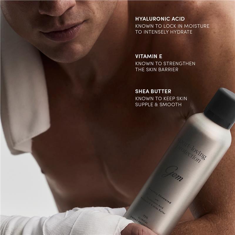 Gem Sport-Loving Clinical Antiperspirant Aerosol Freshly Showered 207ml